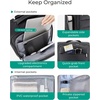 image:imageBAGSMART Underseat Carry on Luggage with Wheels Soft Small Travel Luggage with PVC WetDry Pockets Lightweight Soft Personal Item Suitcase for Short TripCamerBlack
