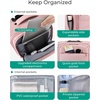 image:imageBAGSMART Underseat Carry on Luggage with Wheels Soft Small Travel Luggage with PVC WetDry Pockets Lightweight Soft Personal Item Suitcase for Short TripCamerSakura Pink