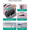 image:imageBAGSMART Underseat Carry on Luggage with Wheels Soft Small Travel Luggage with PVC WetDry Pockets Lightweight Soft Personal Item Suitcase for Short TripCamerPurple