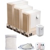 image:imageBAGSMART Vacuum Seal Storage Bags for Clothing Travel 18 Pack Travel Essentials Bundle includes Laundry Bag amp Waterproof Shoe Bag amp TSA Approved Toiletry Bag Hand Pump IncludedKhaki