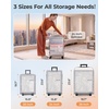 image:imageBAGSMART Vacuum Seal Storage Bags for Clothing Travel 18 Pack Travel Essentials Bundle includes Laundry Bag amp Waterproof Shoe Bag amp TSA Approved Toiletry Bag Hand Pump IncludedGray
