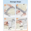 image:imageBAGSMART Vacuum Seal Storage Bags for Clothing Travel 18 Pack Travel Essentials Bundle includes Laundry Bag amp Waterproof Shoe Bag amp TSA Approved Toiletry Bag Hand Pump IncludedPink