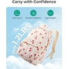 image:imageBAGSMART Womens Backpack Travel Laptop Backpack for Women Quilted College Laptop Bookbag Work Back Pack for Women Cute Computer WaterResistant Casual Daypack Puffer Black15cherry Print