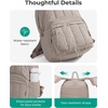 image:imageBAGSMART Womens Backpack Travel Laptop Backpack for Women Quilted College Laptop Bookbag Work Back Pack for Women Cute Computer WaterResistant Casual Daypack Puffer Black07beige