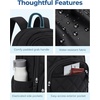 image:imageBAGSMART Womens Backpack Travel Laptop Backpack for Women Quilted College Laptop Bookbag Work Back Pack for Women Cute Computer WaterResistant Casual Daypack Puffer Black10rose Purple