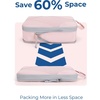 image:imageBagsmart Compression Packing Cubes Travel Bag Cruise Ship Essentials  Lightweight Compressible Suitcase Organizer Set fit Standard CarryOn amp Checked Luggage 6 Set 14 Set Washable Packing Bags02Baby Pink