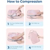 image:imageBagsmart Compression Packing Cubes Travel Bag Cruise Ship Essentials  Lightweight Compressible Suitcase Organizer Set fit Standard CarryOn amp Checked Luggage 6 Set 14 Set Washable Packing Bags02Baby Pink