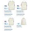 image:imageBagsmart Compression Packing Cubes Travel Bag Cruise Ship Essentials  Lightweight Compressible Suitcase Organizer Set fit Standard CarryOn amp Checked Luggage 6 Set 14 Set Washable Packing BagsCream Beige