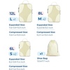 image:imageBagsmart Compression Packing Cubes Travel Bag Cruise Ship Essentials  Lightweight Compressible Suitcase Organizer Set fit Standard CarryOn amp Checked Luggage 6 Set 14 Set Washable Packing BagsBeige