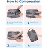 image:imageBagsmart Compression Packing Cubes Travel Bag Cruise Ship Essentials  Lightweight Compressible Suitcase Organizer Set fit Standard CarryOn amp Checked Luggage 6 Set 14 Set Washable Packing BagsGrey