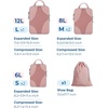 image:imageBagsmart Compression Packing Cubes Travel Bag Cruise Ship Essentials  Lightweight Compressible Suitcase Organizer Set fit Standard CarryOn amp Checked Luggage 6 Set 14 Set Washable Packing BagsClay Pink