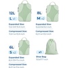 image:imageBagsmart Compression Packing Cubes Travel Bag Cruise Ship Essentials  Lightweight Compressible Suitcase Organizer Set fit Standard CarryOn amp Checked Luggage 6 Set 14 Set Washable Packing BagsFruit Green