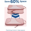 image:imageBagsmart Compression Packing Cubes Travel Bag Cruise Ship Essentials  Lightweight Compressible Suitcase Organizer Set fit Standard CarryOn amp Checked Luggage 6 Set 14 Set Washable Packing BagsLight Pink