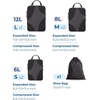image:imageBagsmart Compression Packing Cubes Travel Bag Cruise Ship Essentials  Lightweight Compressible Suitcase Organizer Set fit Standard CarryOn amp Checked Luggage 6 Set 14 Set Washable Packing BagsBlack