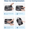 image:imageBagsmart Compression Packing Cubes Travel Bag Cruise Ship Essentials  Lightweight Compressible Suitcase Organizer Set fit Standard CarryOn amp Checked Luggage 6 Set 14 Set Washable Packing Bags03Black