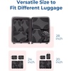 image:imageBagsmart Compression Packing Cubes Travel Bag Cruise Ship Essentials  Lightweight Compressible Suitcase Organizer Set fit Standard CarryOn amp Checked Luggage 6 Set 14 Set Washable Packing BagsBlack