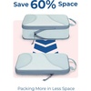 image:imageBagsmart Compression Packing Cubes Travel Bag Cruise Ship Essentials  Lightweight Compressible Suitcase Organizer Set fit Standard CarryOn amp Checked Luggage 6 Set 14 Set Washable Packing BagsLight Blue