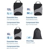 image:imageBagsmart Compression Packing Cubes Travel Bag Cruise Ship Essentials  Lightweight Compressible Suitcase Organizer Set fit Standard CarryOn amp Checked Luggage 6 Set 14 Set Washable Packing BagsJet Black