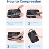 image:imageBagsmart Compression Packing Cubes Travel Bag Cruise Ship Essentials  Lightweight Compressible Suitcase Organizer Set fit Standard CarryOn amp Checked Luggage 6 Set 14 Set Washable Packing BagsBlack