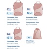 image:imageBagsmart Compression Packing Cubes Travel Bag Cruise Ship Essentials  Lightweight Compressible Suitcase Organizer Set fit Standard CarryOn amp Checked Luggage 6 Set 14 Set Washable Packing BagsDark Pink