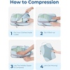 image:imageBagsmart Compression Packing Cubes Travel Bag Cruise Ship Essentials  Lightweight Compressible Suitcase Organizer Set fit Standard CarryOn amp Checked Luggage 6 Set 14 Set Washable Packing BagsNavy Blue