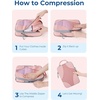 image:imageBagsmart Compression Packing Cubes Travel Bag Cruise Ship Essentials  Lightweight Compressible Suitcase Organizer Set fit Standard CarryOn amp Checked Luggage 6 Set 14 Set Washable Packing BagsBaby Pink
