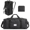 image:imageBAGSAMRT 60L Foldable Duffle Bag for Travel Large Travel Duffel Bag for Men 4 in 1 Travel Backpack Carry on Weekender Bag BlackBlack