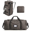 image:imageBAGSAMRT 60L Foldable Duffle Bag for Travel Large Travel Duffel Bag for Men 4 in 1 Travel Backpack Carry on Weekender Bag BlackDark Gray