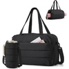 image:imageBAGSMART 2 Set Gym Bag for Women Yoga Bag with Water Bottle Holder Navy  For yoga travel sports dance 25L pilates bag overnight duffle bagBlack