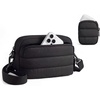 image:imageBAGSMART 2Pc Set Small Crossbody Bags for Women Puffer Shoulder Hobo Purse  Small Hobo Bag with Detachable Cute Earbuds Pouch WaterResistant Quilted Nylon Fabric Daily Casual Travel Work Errands01jet Black