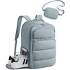 image:imageBAGSMART 35L Travel Backpack for Women 173 CarryOn Personal Item  Flight Approved 180 Opening WetDry Pocket Free Crossbody Bag Shoe Compartment Luggage Sleeve Water ResistantBlue
