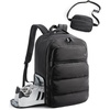 image:imageBAGSMART 35L Travel Backpack for Women 173 CarryOn Personal Item  Flight Approved 180 Opening WetDry Pocket Free Crossbody Bag Shoe Compartment Luggage Sleeve Water ResistantBlack