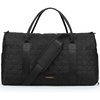 image:imageBAGSMART Black 40L Travel Duffle Bag with Shoes Compartment Carry On Weekender Overnight Bag for Men WomenBlack 40L