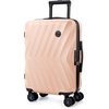 image:imageBAGSMART Carry On Luggage 22x14x9 Airline Approved PC Hardside Suitcase 20 Inch Carryon with Spinner Wheels Travel Luggage Lightweight Rolling Suitcases for Men Women Purple06 Light Orange