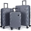 image:imageBAGSMART Carry On Luggage 22x14x9 Airline Approved PC Hardside Suitcase 20 Inch Carryon with Spinner Wheels Travel Luggage Lightweight Rolling Suitcases for Men Women Purple04 Charcoal Grey