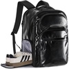 image:imageBAGSMART Carry On Travel Backpack 17 Inch Large Travel backpack Carry On Flight Approved Antitheft Personal Item Backpack Travel Bag With Shoe Bag 30L Water Resistant Casual Daypack BeigeBlack