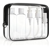 image:imageBAGSMART Clear Toiletry Bag TSA Approved Travel Toiletry Bag Carry On Travel Accessories Bag Airport Airline Quart Size Bags waterresistant Makeup Bag for WomenPure Black