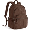 image:imageBAGSMART College Laptop Backpack Travel Backpack for Women Quilted Casual Daypack WaterResistant Bookbag for 156 Inch Laptop ChocolateChocolate