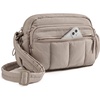 image:imageBAGSMART Cross Body Purse Mini Crossbody Bags for Women Travel Purse Puffy Shoulder Handbag Wallet with RFID Blocking Slots BrownsmallBrown1