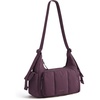 image:imageBAGSMART Crossbody Bag for Women 6L Lightweight Hobo Purse for Travel amp Daily Use Waterresistant Cute Puffer Shoulder BagDark Cherry
