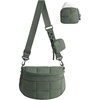 image:imageBAGSMART Crossbody Bags for Women Puffer Cute Bum Bag with Pouch Quilted Hobo Bag for Daily Travel CollegeSage