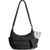 image:imageBAGSMART Crossbody Purses for Women with Adjustable Strap Small Puffer bag  Hobo Bags Compact Cross Body Bag Fluffy Shoulder Handbags Puffy PouchBlack
