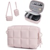 image:imageBAGSMART Digital Camera Case Protective Puffy Camera Case with 2 Carrying Ways Lightweight amp Waterproof Small Camera Bag for Canon PowerShot G7X Mark IIIIISony DSCW800DSCW830  PinkPink