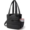 image:imageBAGSMART Double Deck Lunch Bag Women Insulated Reusable Lunch Box Quilted Puffer Lunch Tote with Shoulder Strap Durable Large Lunch Cooler For Work Picnic Travel Meal Prep Flight BlackBlack