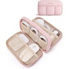image:imageBAGSMART Electronics Organizer Travel Case Cord Storage for Chargers Cables Phones Compact Tech Accessories Pouch PinkPink