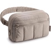 image:imageBAGSMART Fanny Packs for Women Cross Body Quilted Puffy Belt Bag with Pockets Fashion Waist Packs for Traveling Hiking BlackCamel