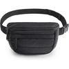 image:imageBAGSMART Fanny Packs for Women Two Way Zipper Belt Bag with Adjustable Strap Puffy Fashion Waist Packs for Traveling Workout BlackBlack