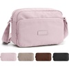 image:imageBAGSMART Foldable Crossbody Bags for Women Small Travel Purses Hobo Bag  24L mini for daily travel campus waterresistant sling bag cute travel purse classic shoulder bagPink