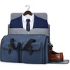 image:imageBAGSMART Garment Bags for Travel Convertible Garment Duffle Bag Suit Bags for Men Women 2 in 1 Garment Bags for Hanging Clothes Carry On Duffle Bag with Shoe Compartment BlackBlue