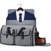 image:imageBAGSMART Garment Bags for Travel Convertible Garment Duffle Bag Suit Bags for Men Women 2 in 1 Garment Bags for Hanging Clothes Carry On Duffle Bag with Shoe Compartment BlackGrey